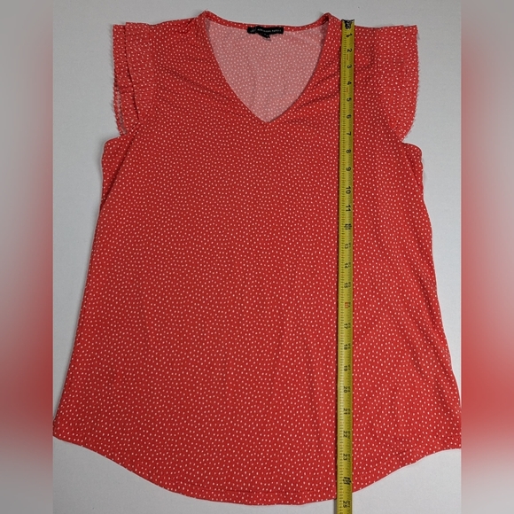 Adriana Papell Polka Dot Pleated sleeve Women's Size Small Top - Picture 4 of 9